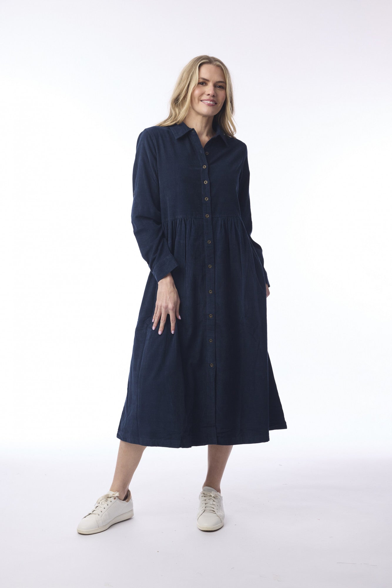 Cord Solid Dress