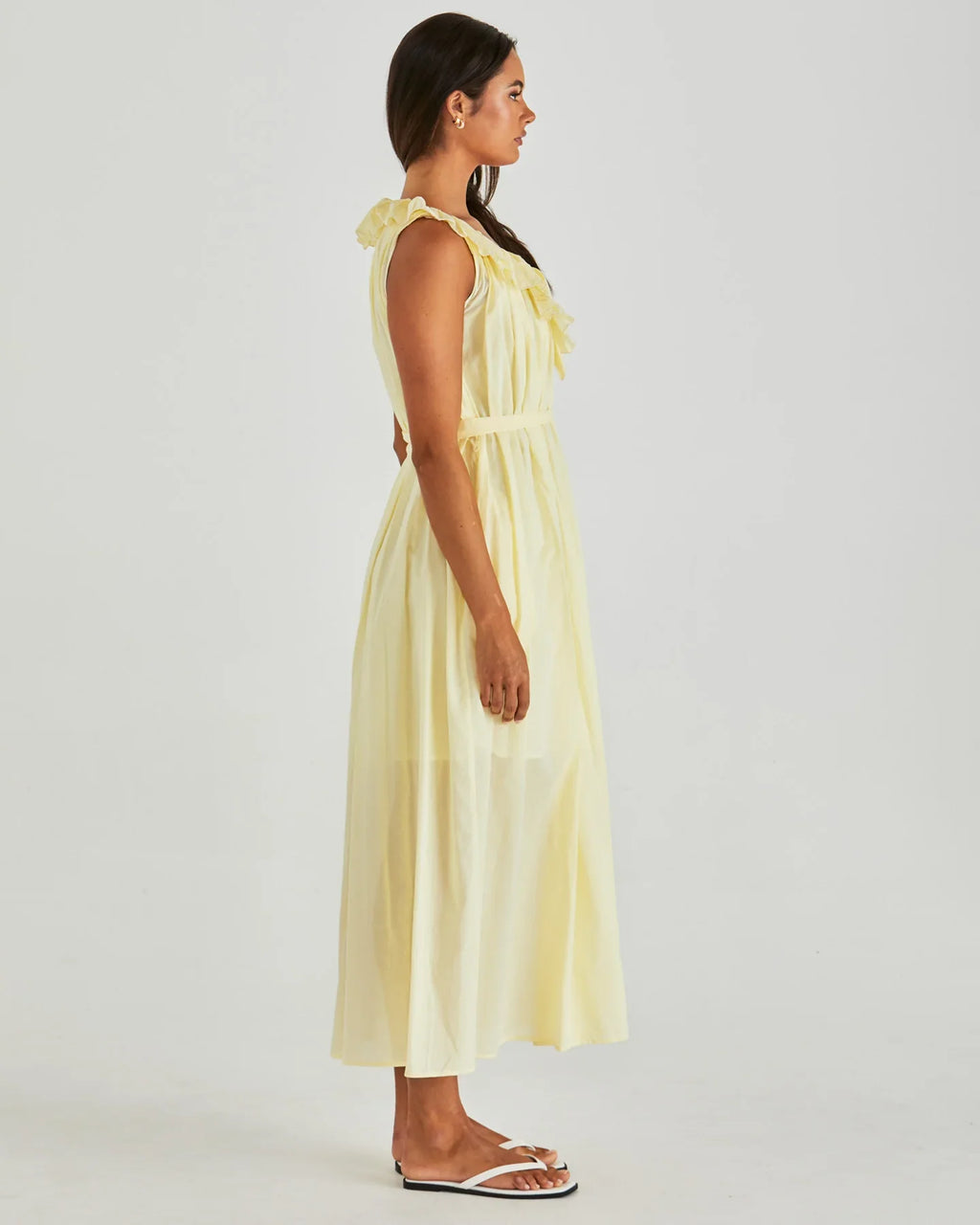 Lilla Ruffled Dress - Butter Yellow