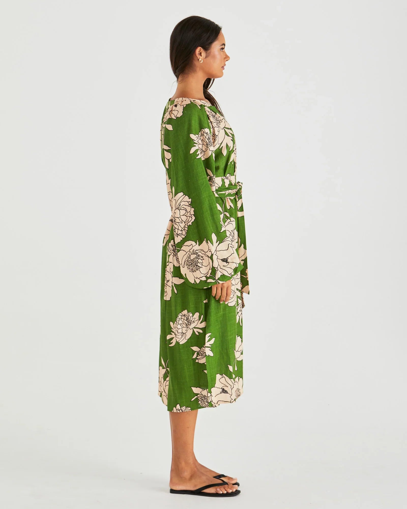 Antonie Obi Belted Dress - Moonflower