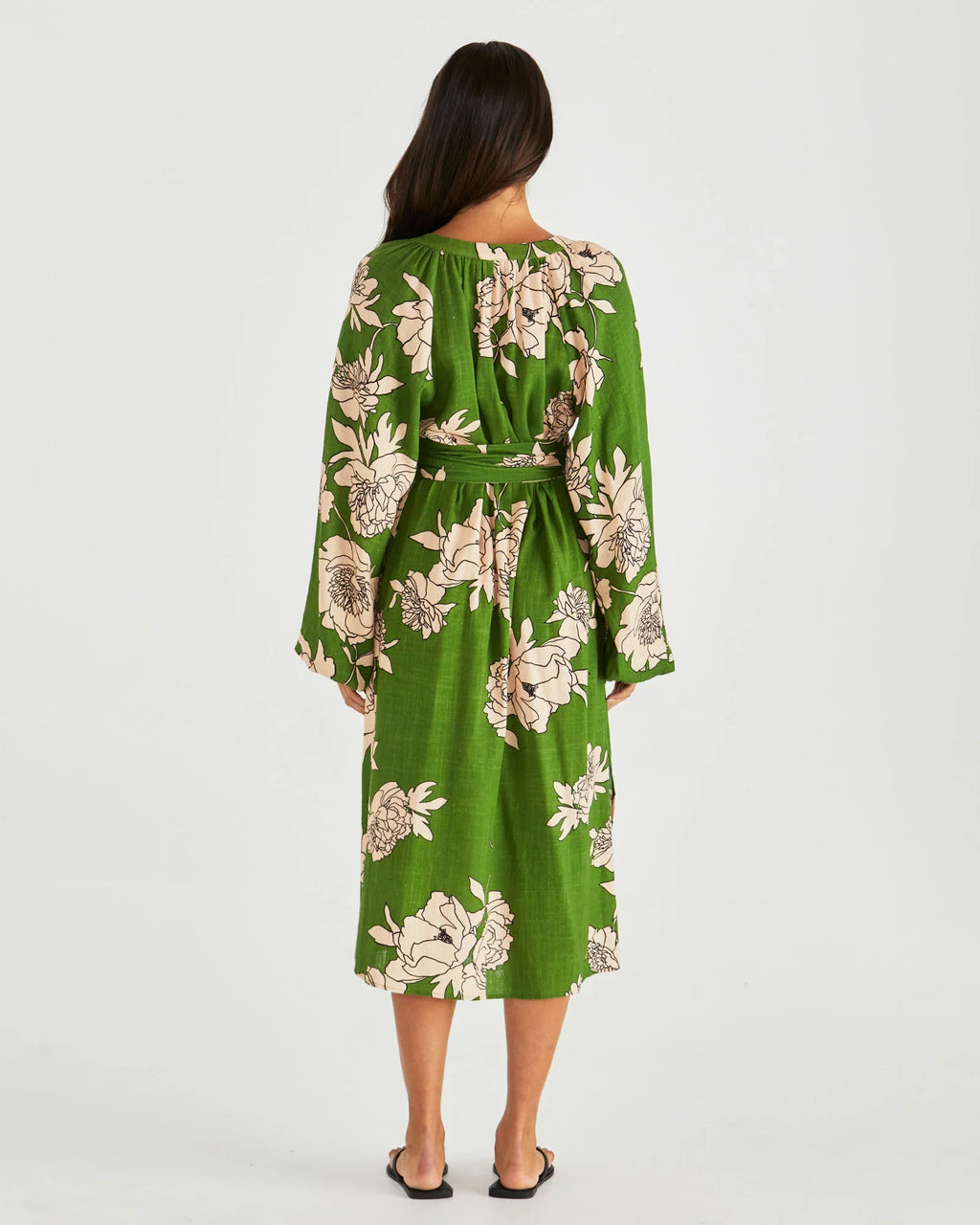 Antonie Obi Belted Dress - Moonflower