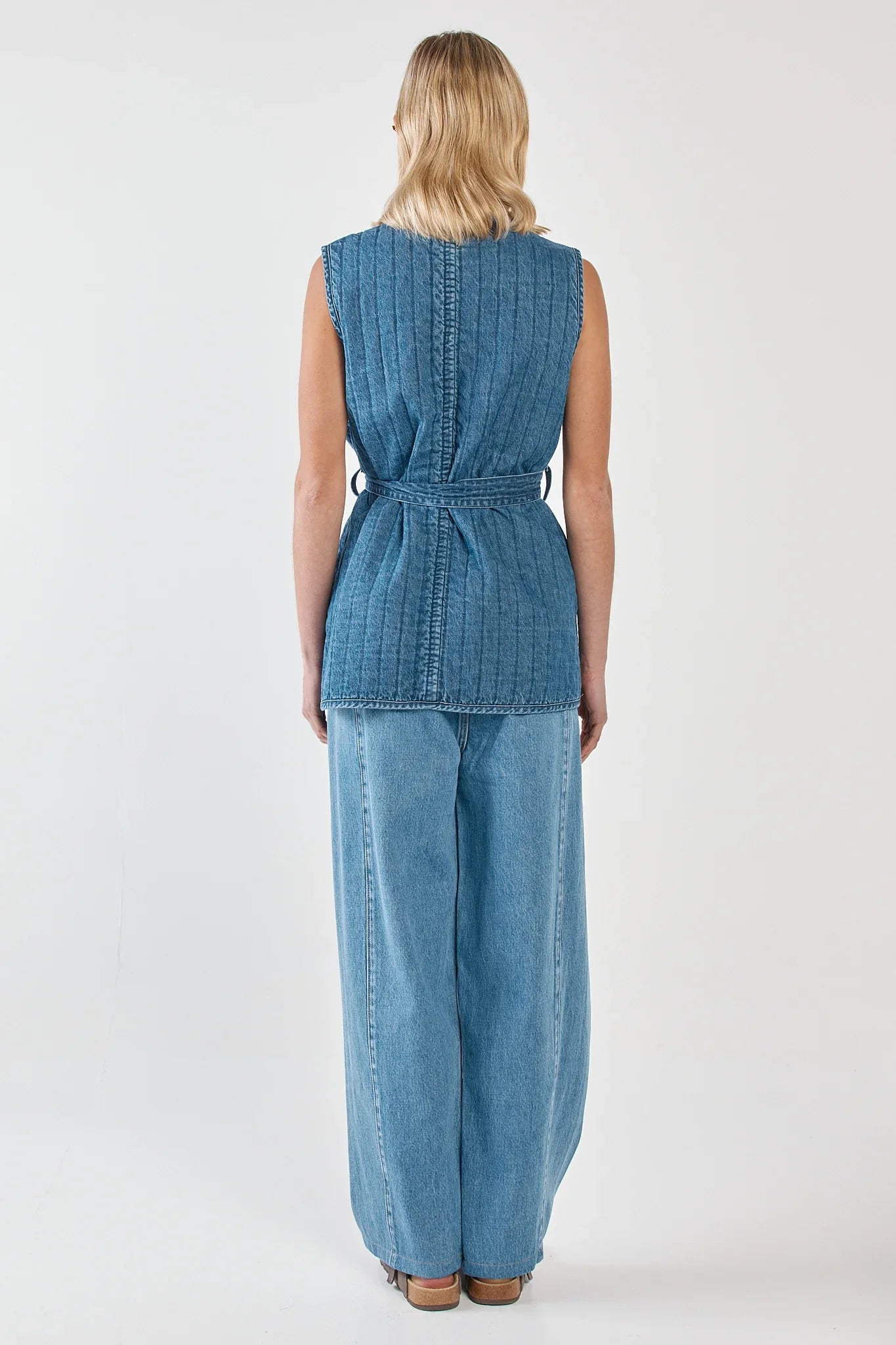 Pepa Quilted Denim Vest