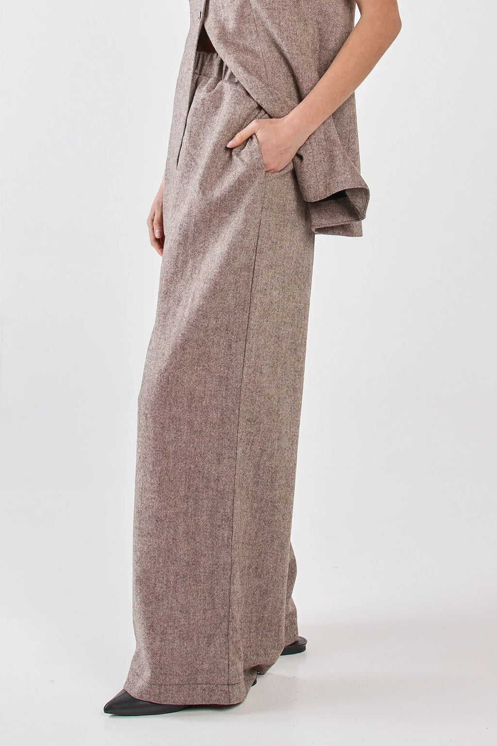 Thalia Pull On Pant - Chocolate Birdeye Brown
