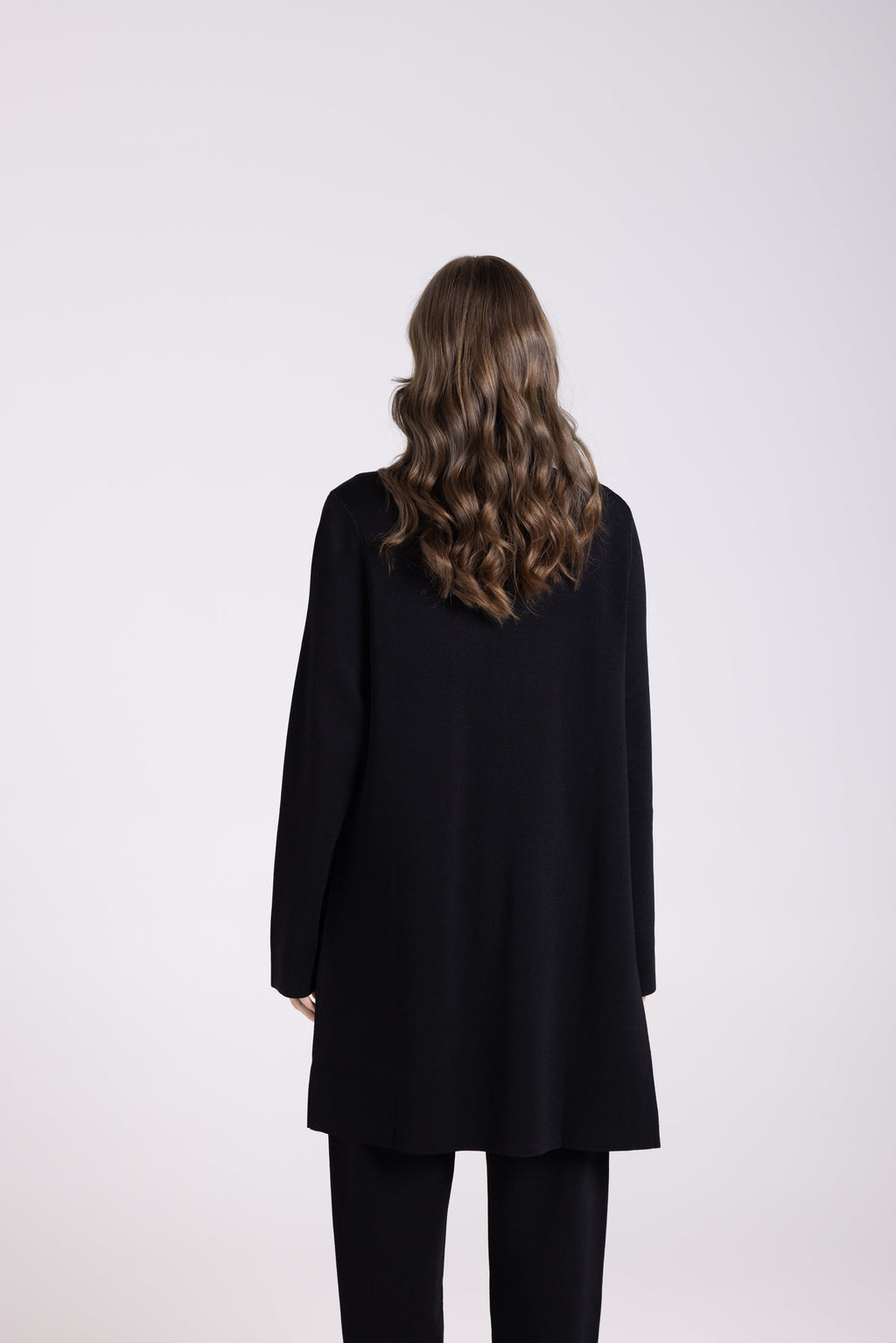 Milano Knit Jacket PU Trim - Black