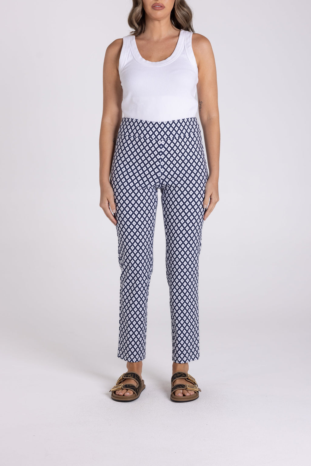 Diamond Print 7/8 Pant