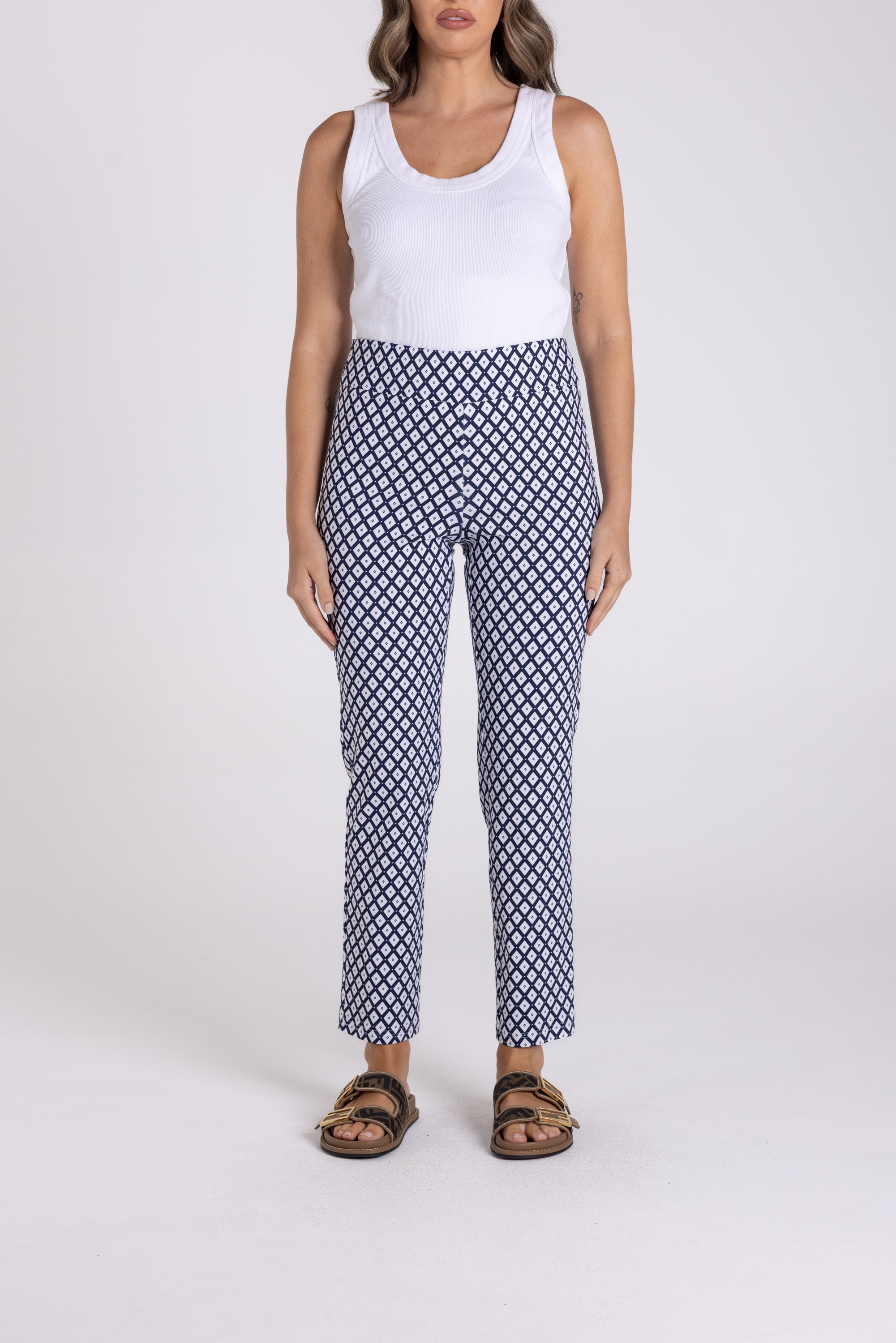 Diamond Print 7/8 Pant
