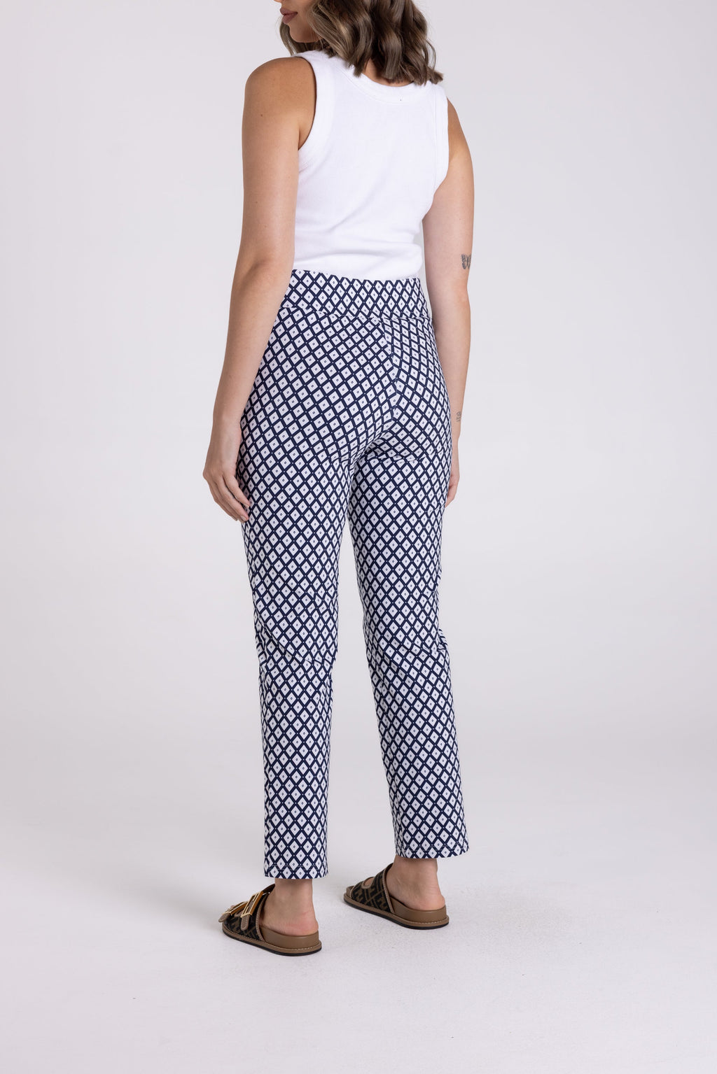 Diamond Print 7/8 Pant