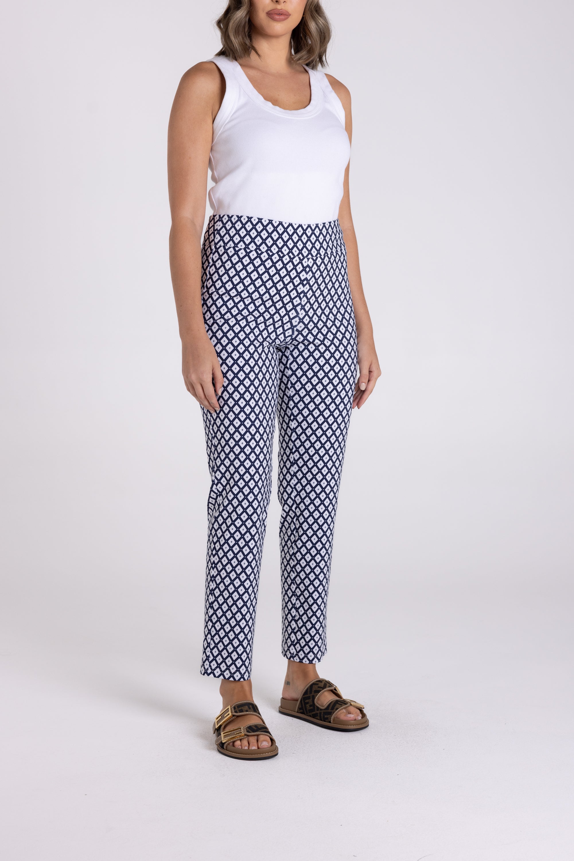 Diamond Print 7/8 Pant