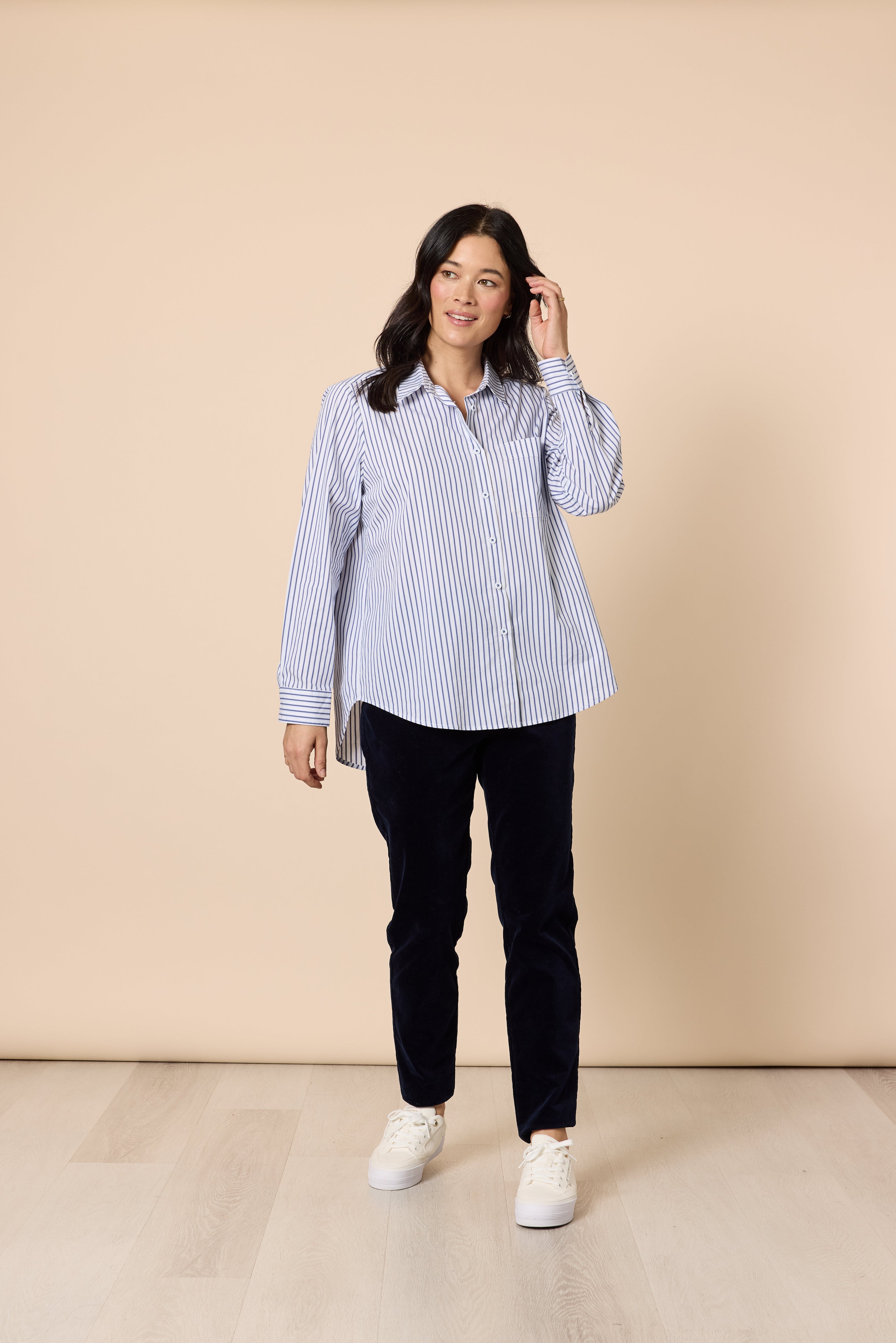 Heritage Stripe Shirt - Blue/White