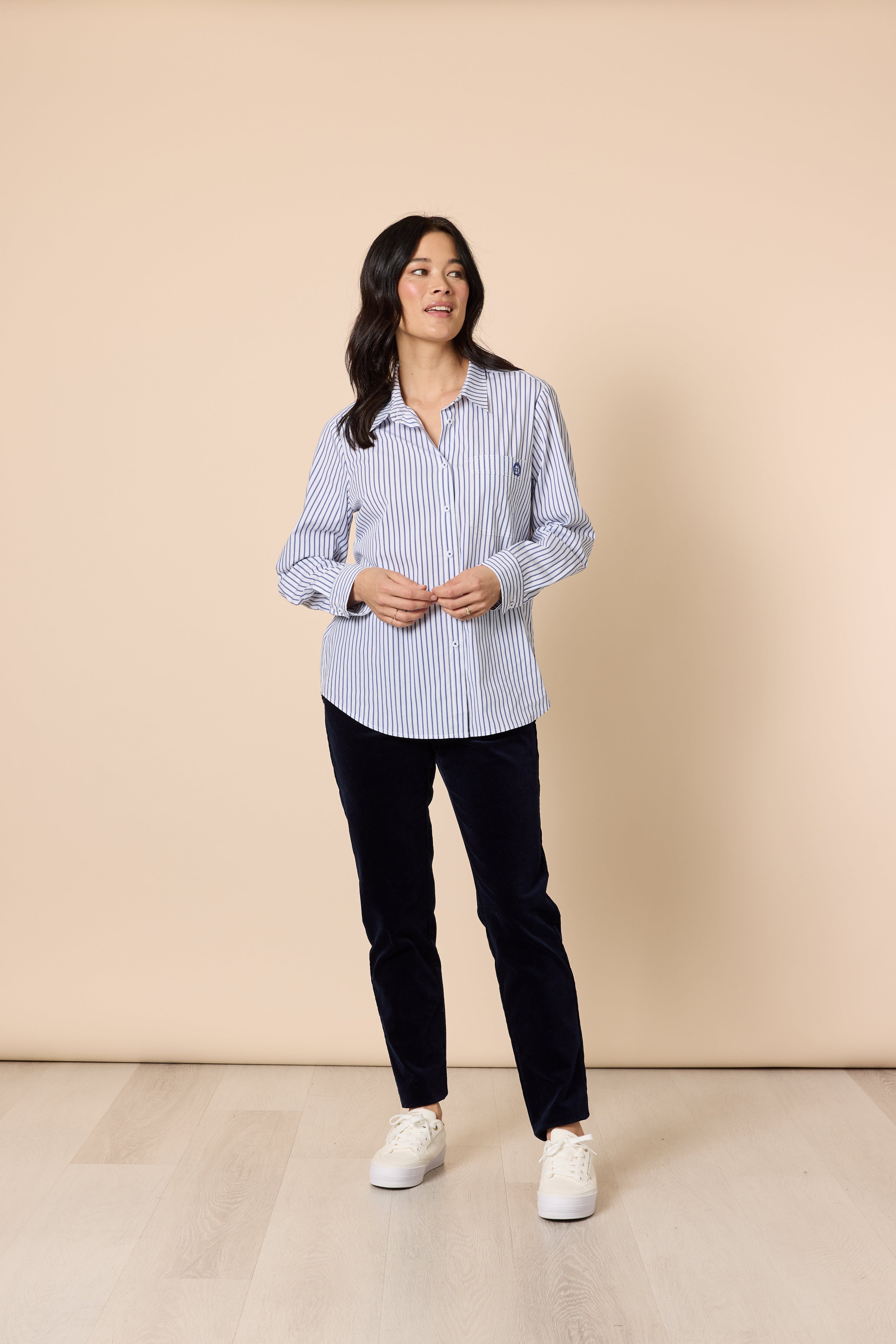 Heritage Stripe Shirt - Blue/White