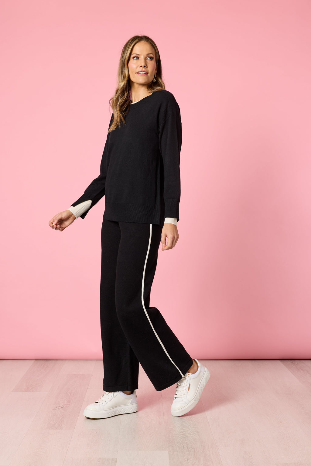 Sofia Knit - Black/Ivory