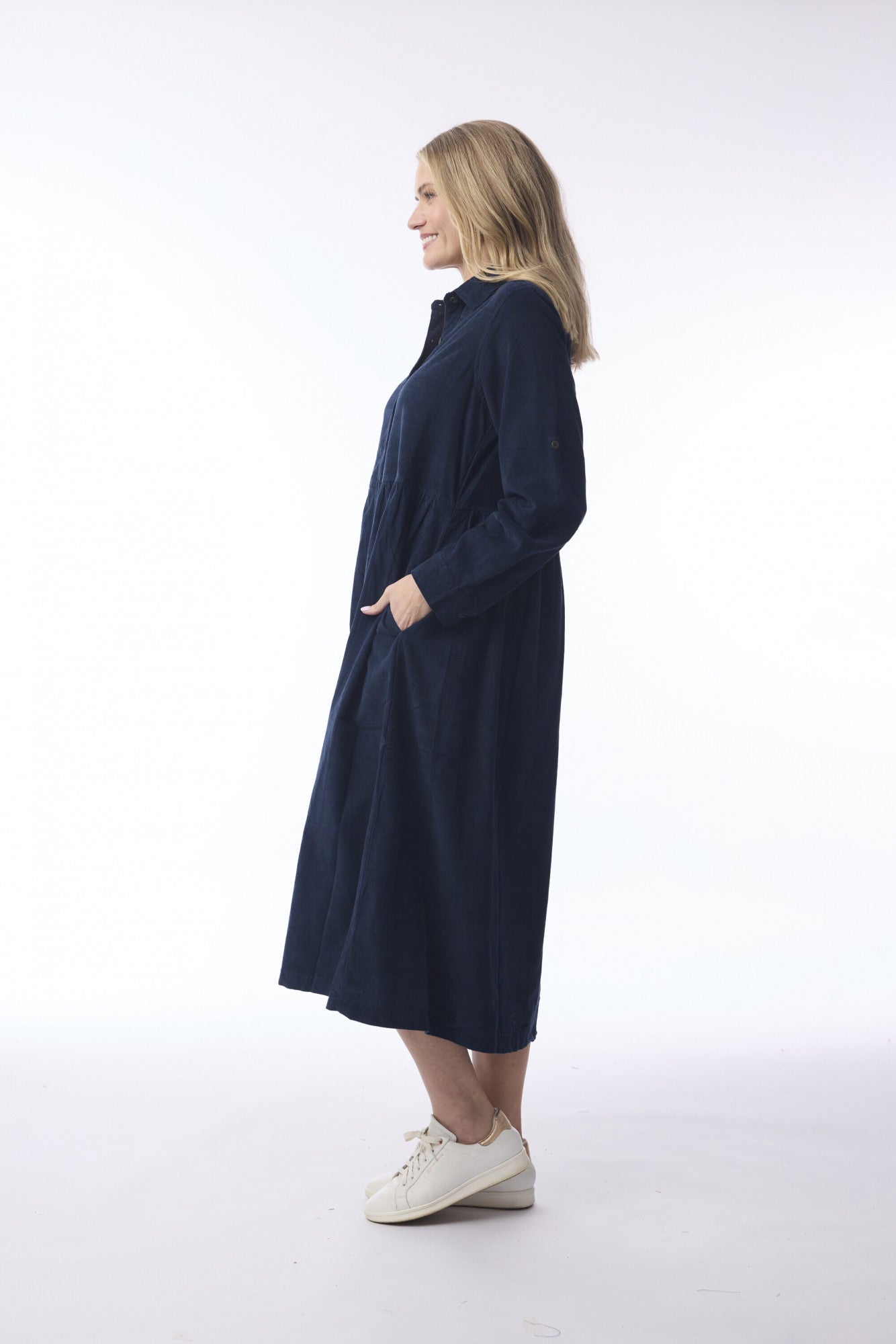 Cord Solid Dress