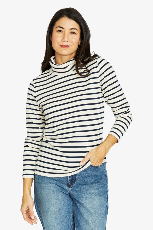 Stripe Skivvy in Vanilla/Navy