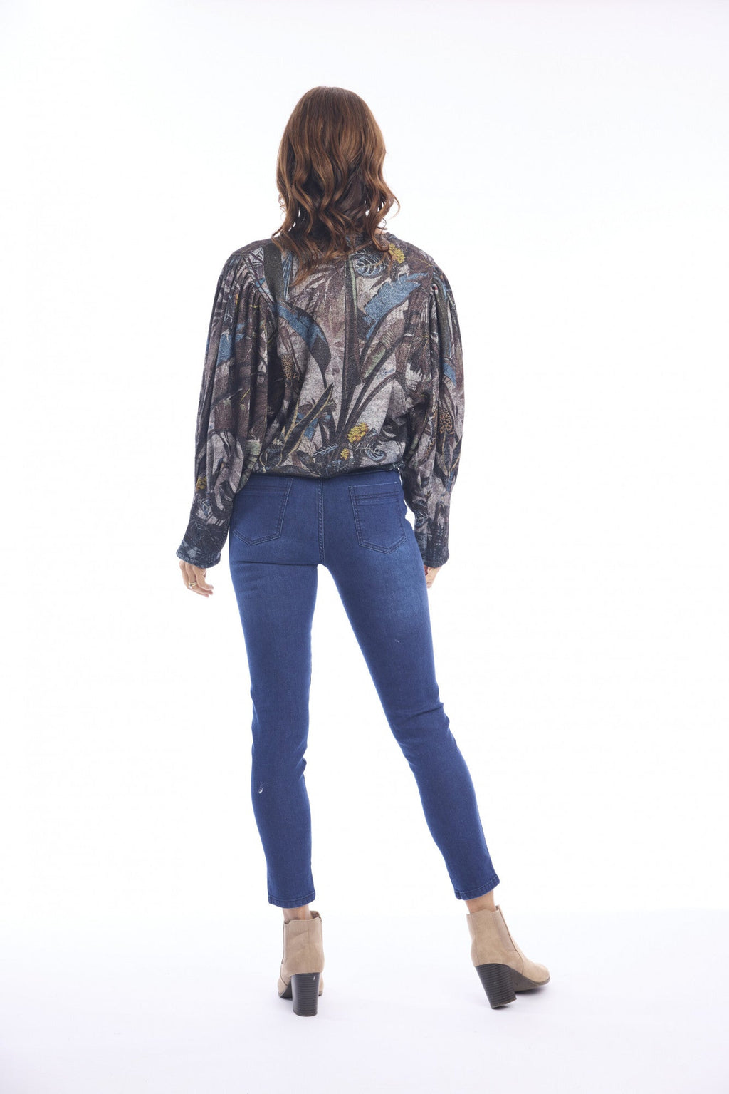 Gathered Sleeve Knit Jumper - Almasa