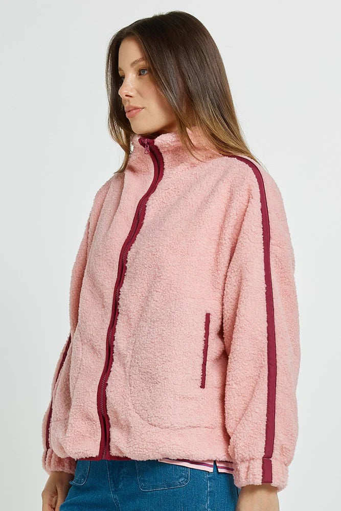 Aubrey Fleece Jacket - Pink/Plum