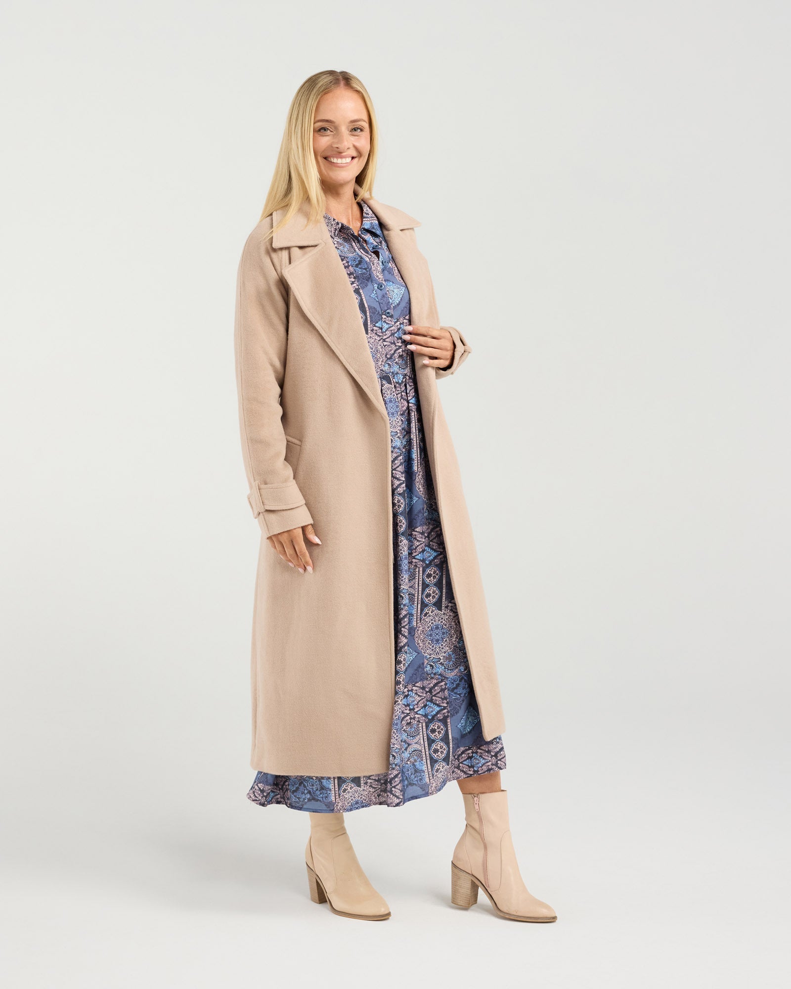 Camille Wool Blend Coat - Sable