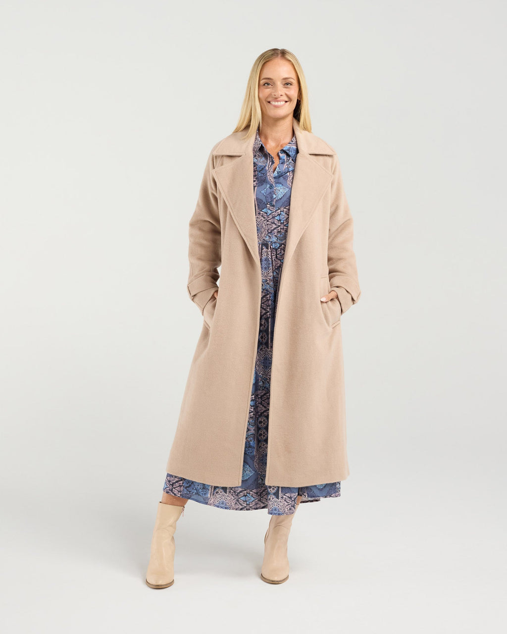 Camille Wool Blend Coat - Sable