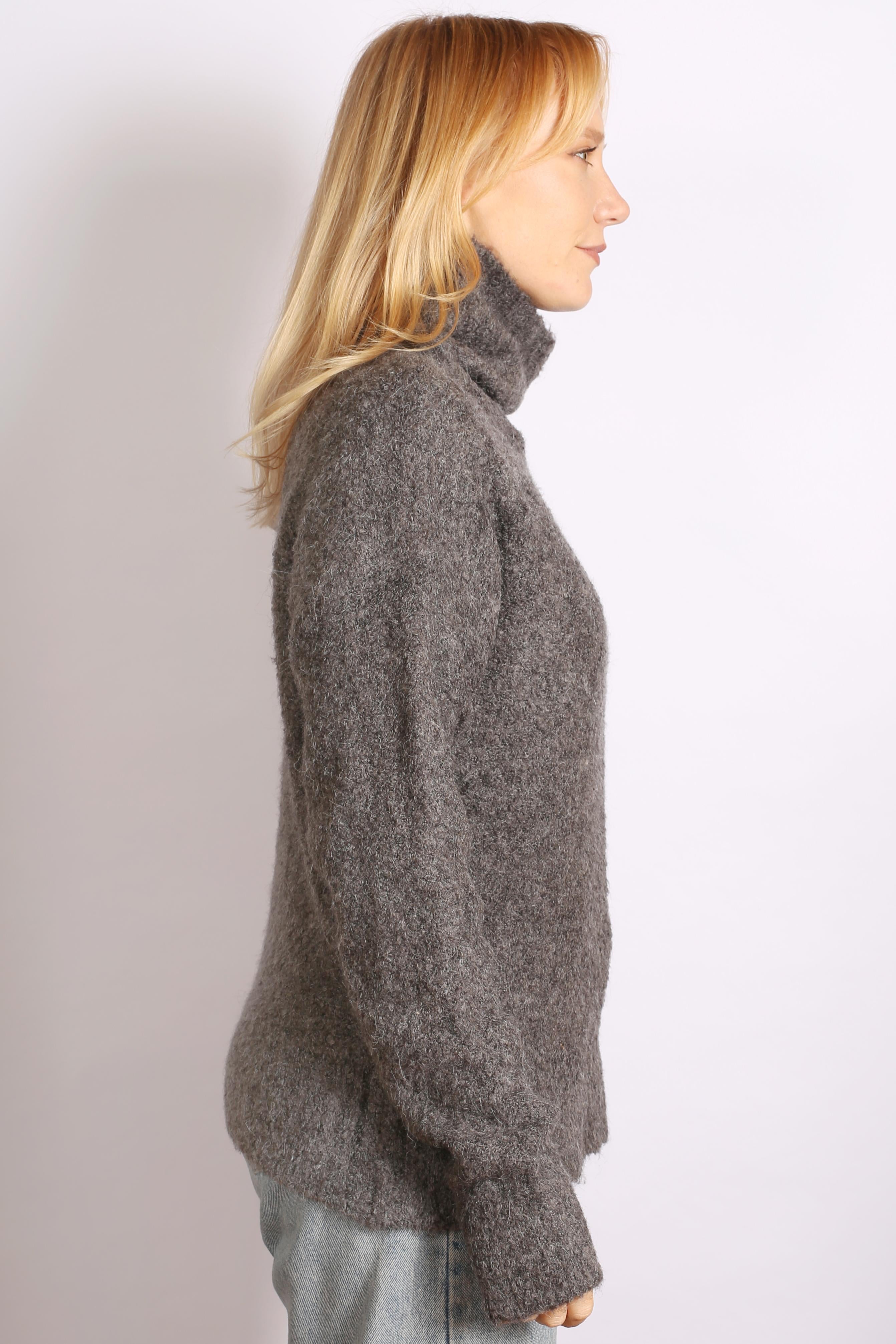 Charcoal Cowl Neck Jumper