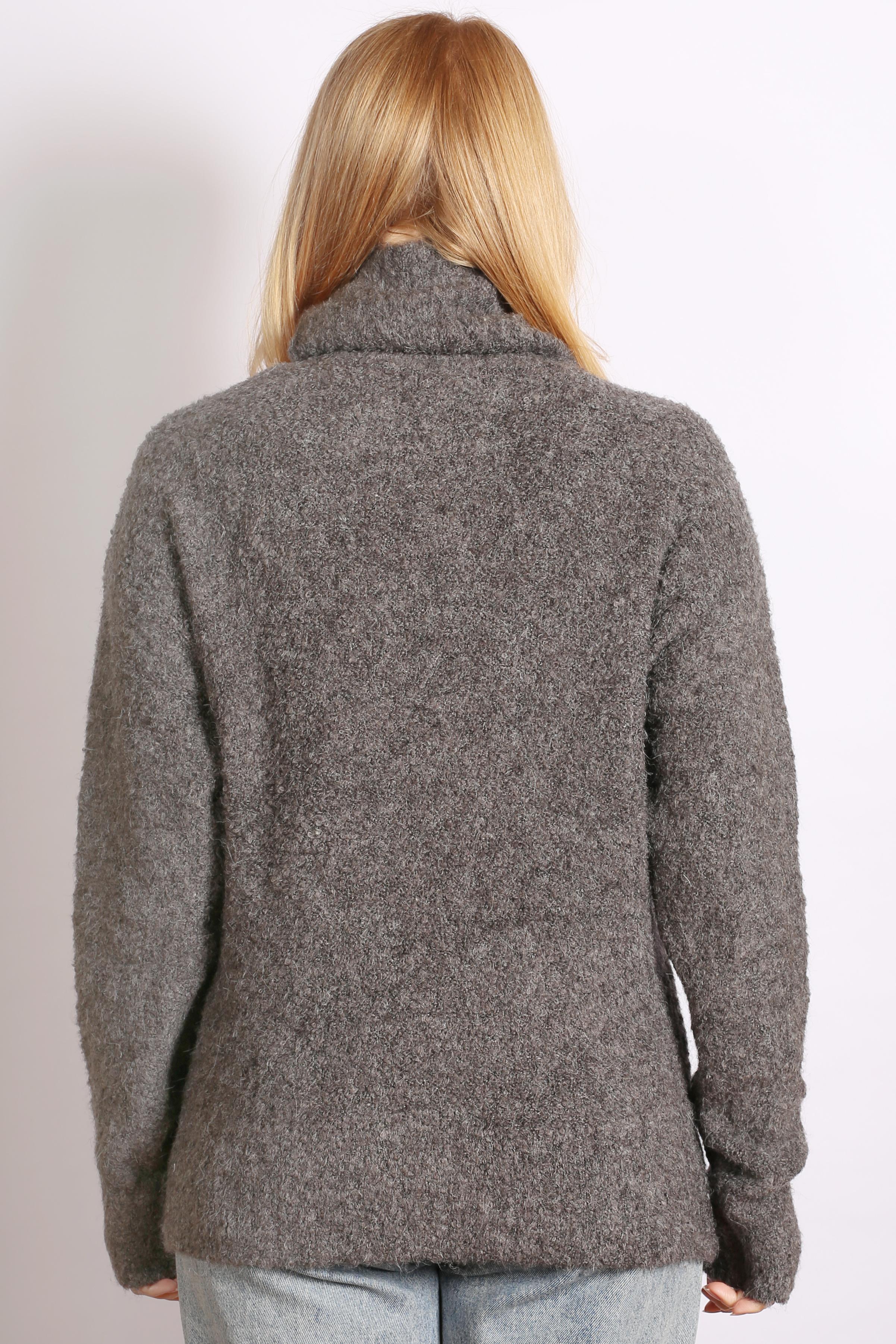 Charcoal Cowl Neck Jumper