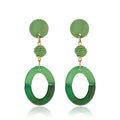 Raffia Round Earrings