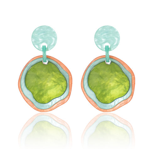 Flower Disc Earrings