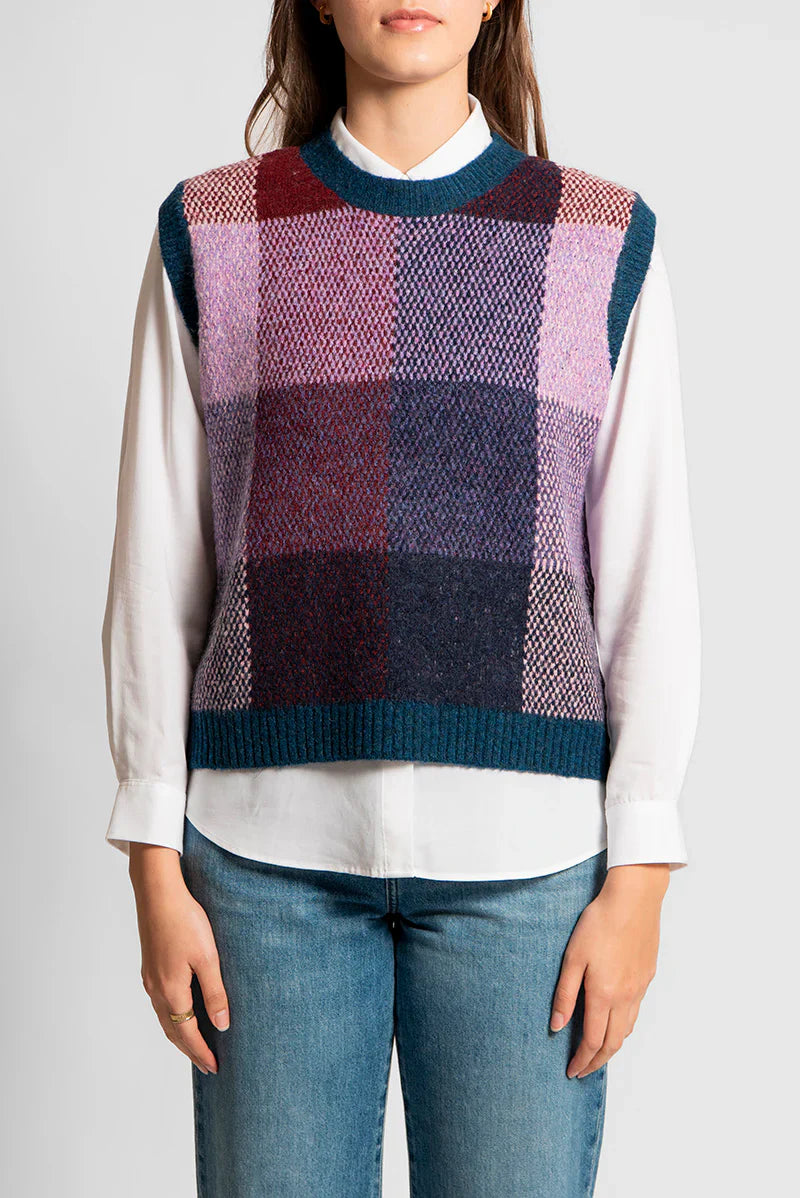 Birdseye Check Vest