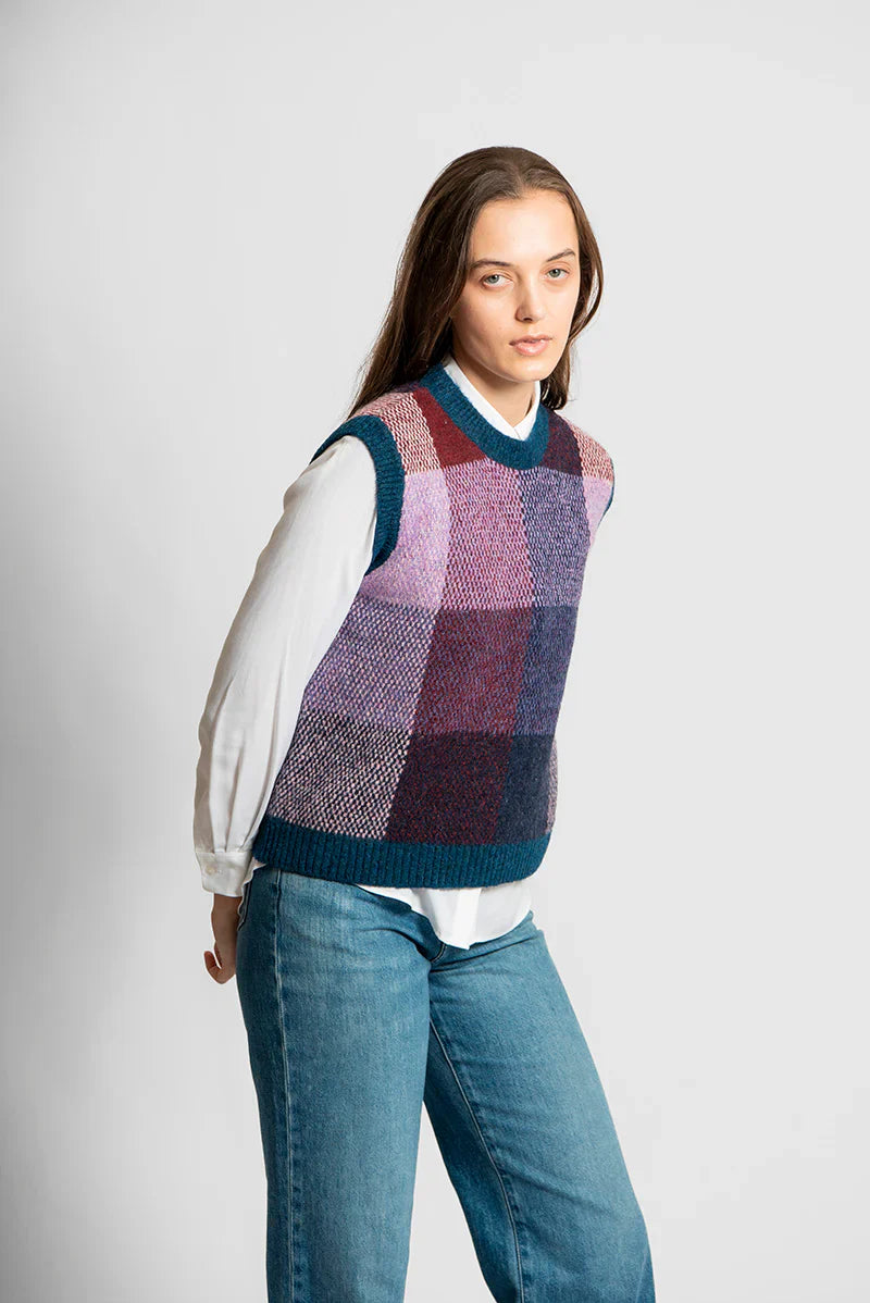 Birdseye Check Vest