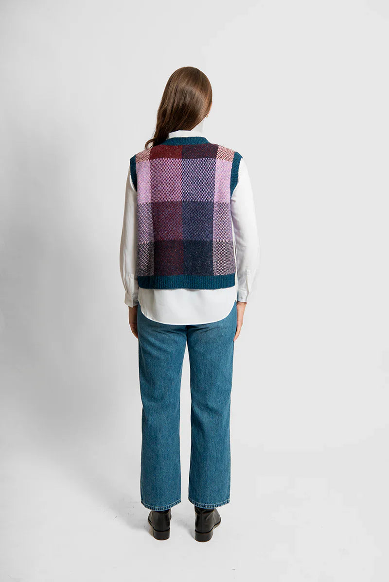 Birdseye Check Vest