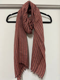Pinstripe Scarf - Terracotta