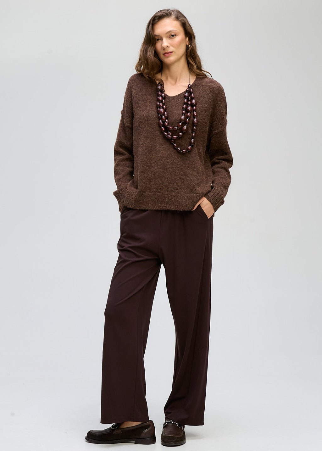Fluffy V Neck Knit