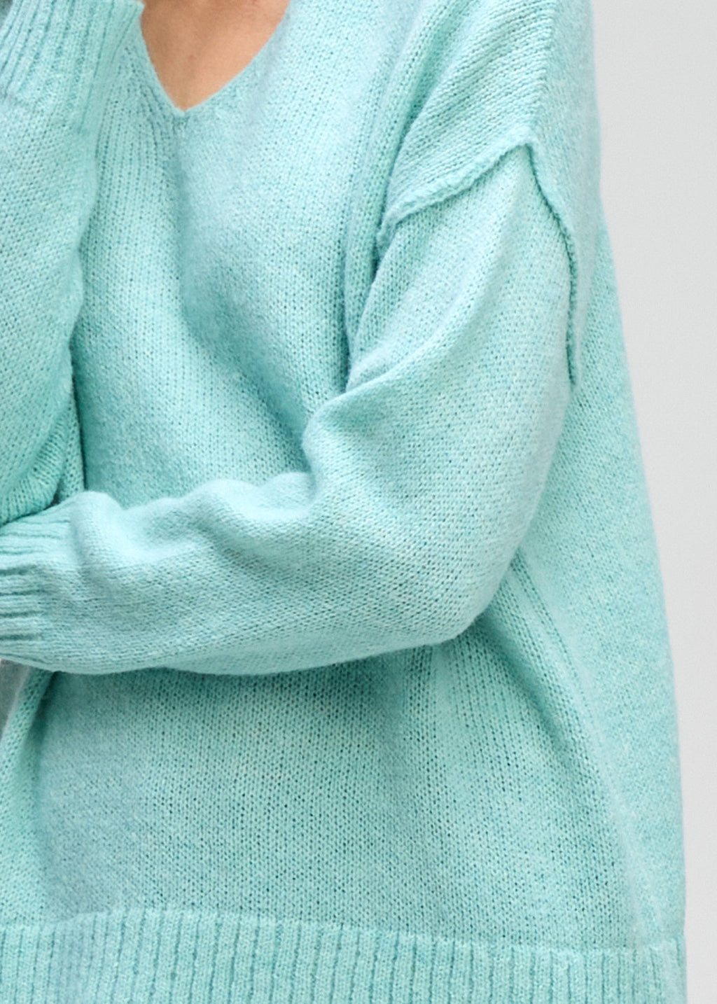 Fluffy V Neck Knit