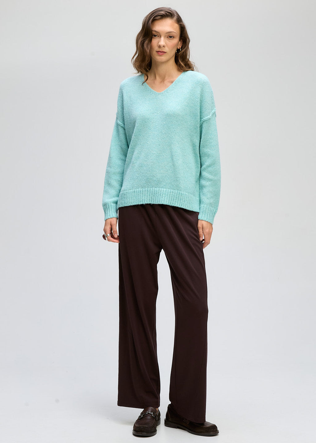 Fluffy V Neck Knit