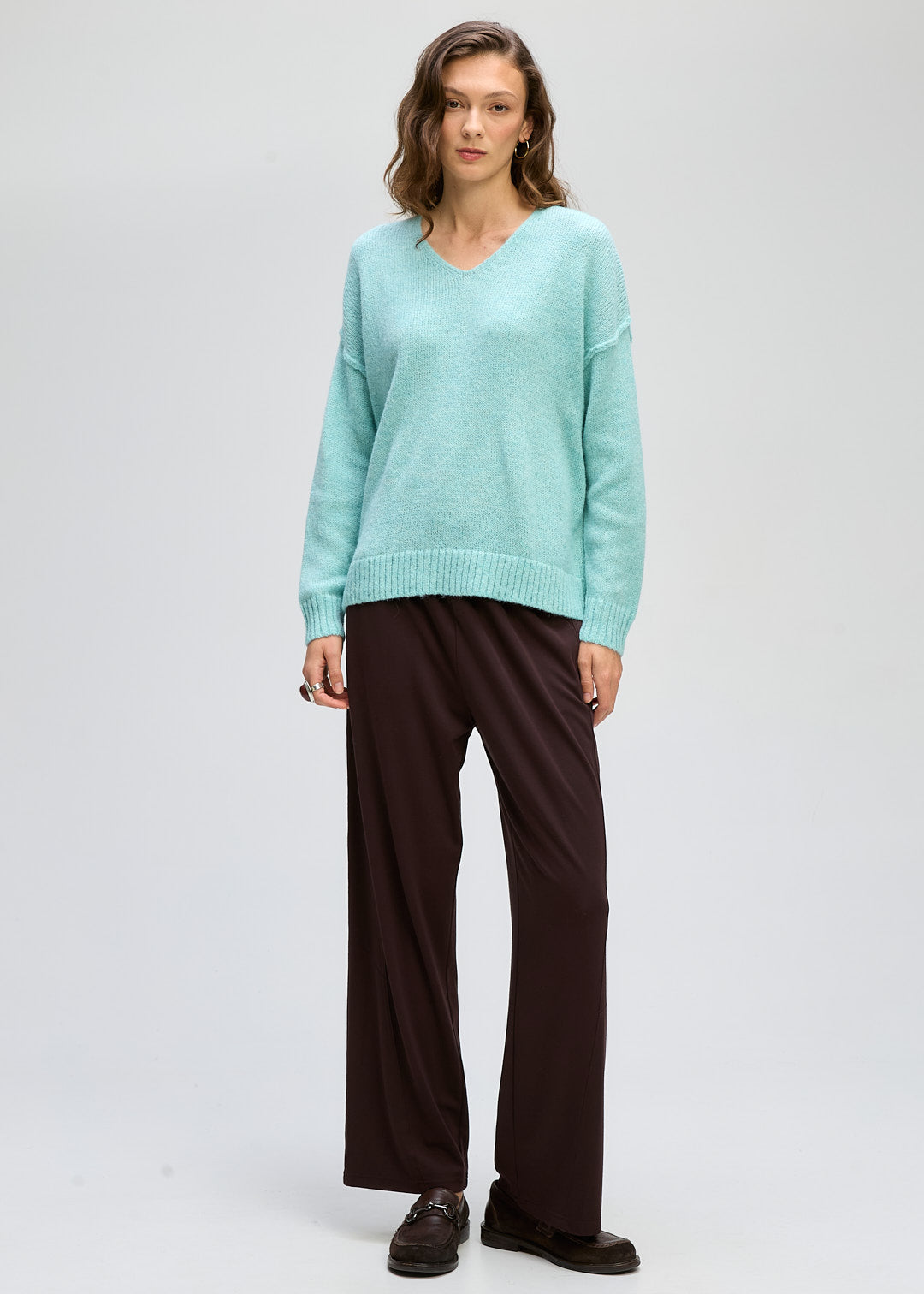 Fluffy V Neck Knit