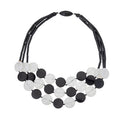 Multi Strand Necklace - Black/White