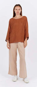 Nadia Hessian Long Sleeve Top