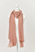Frayed Edge Scarf - Rust