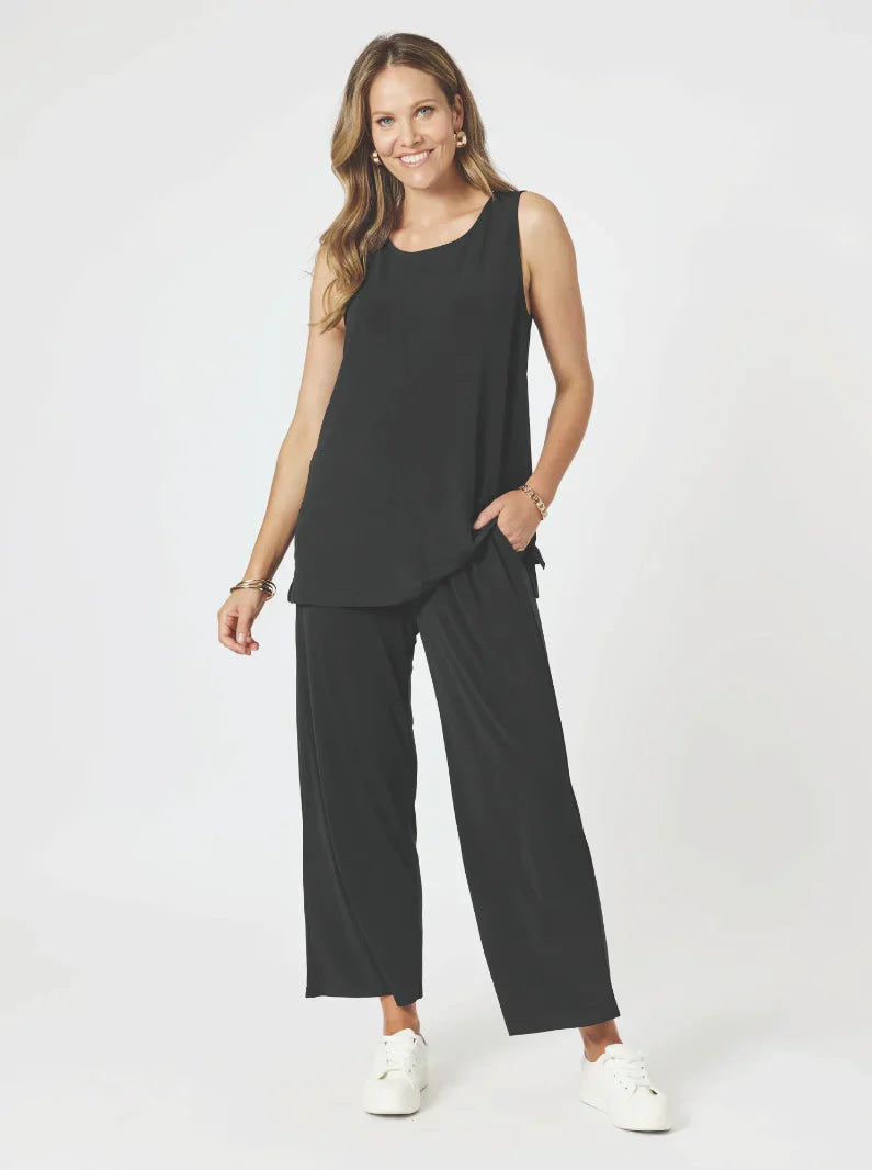 Basic Travel Jersey Tank - Black