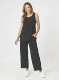 Basic Travel Jersey Tank - Black