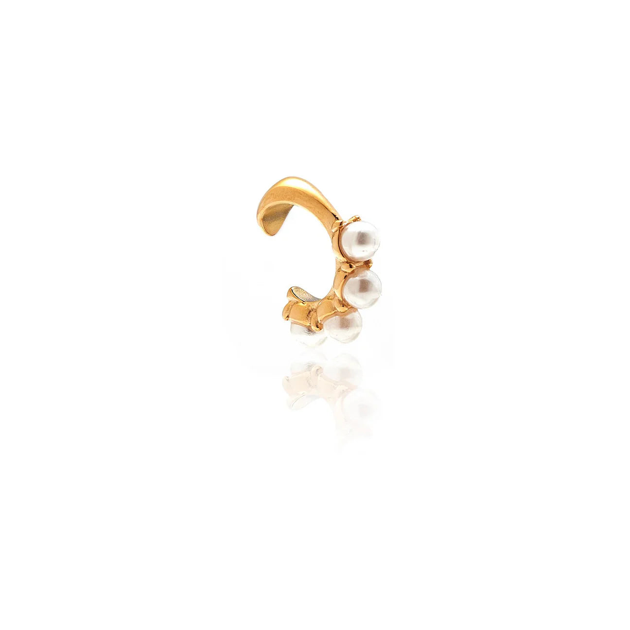 Siren Ear Cuff Pearl + Gold