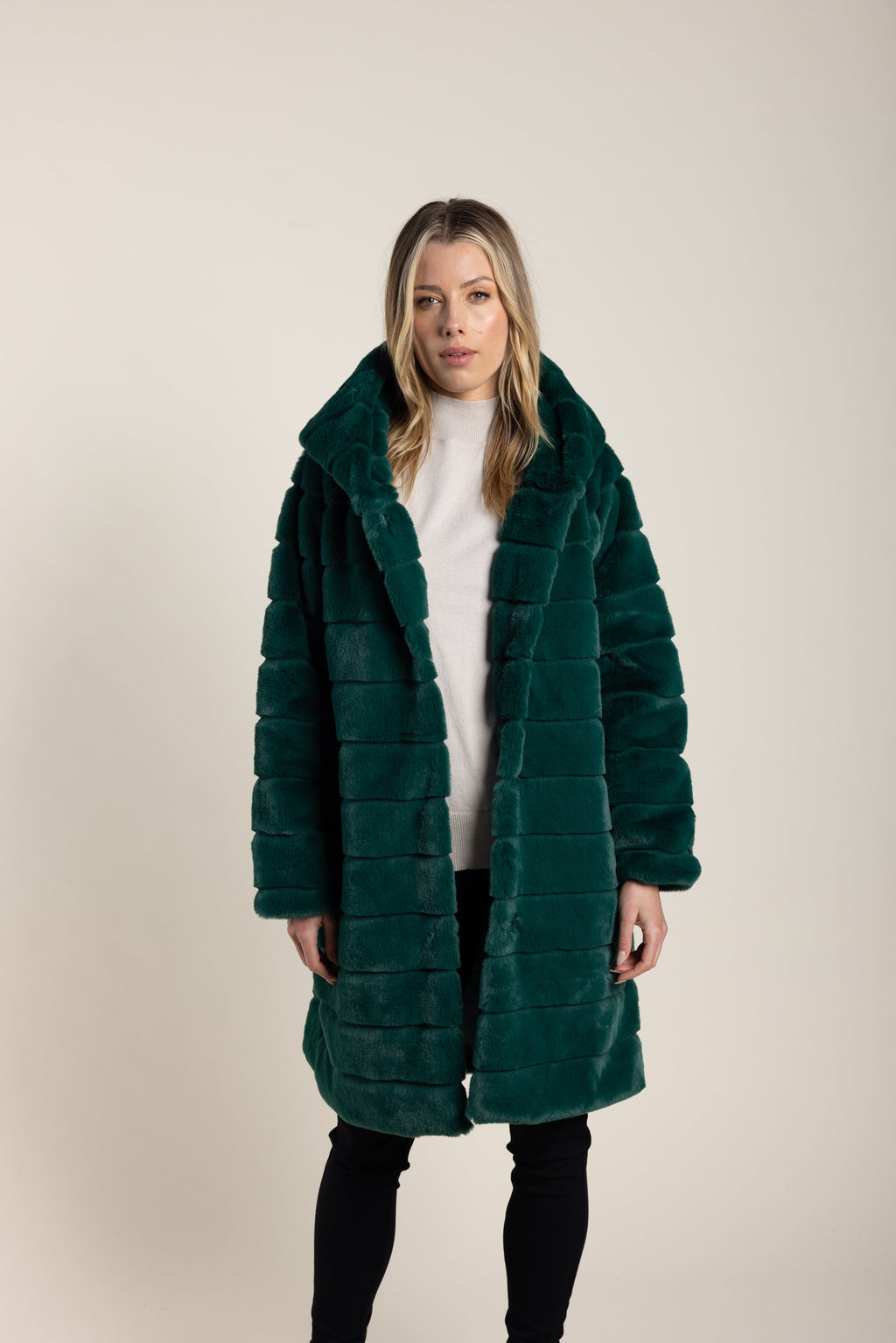 Faux Fur Coat - Forest