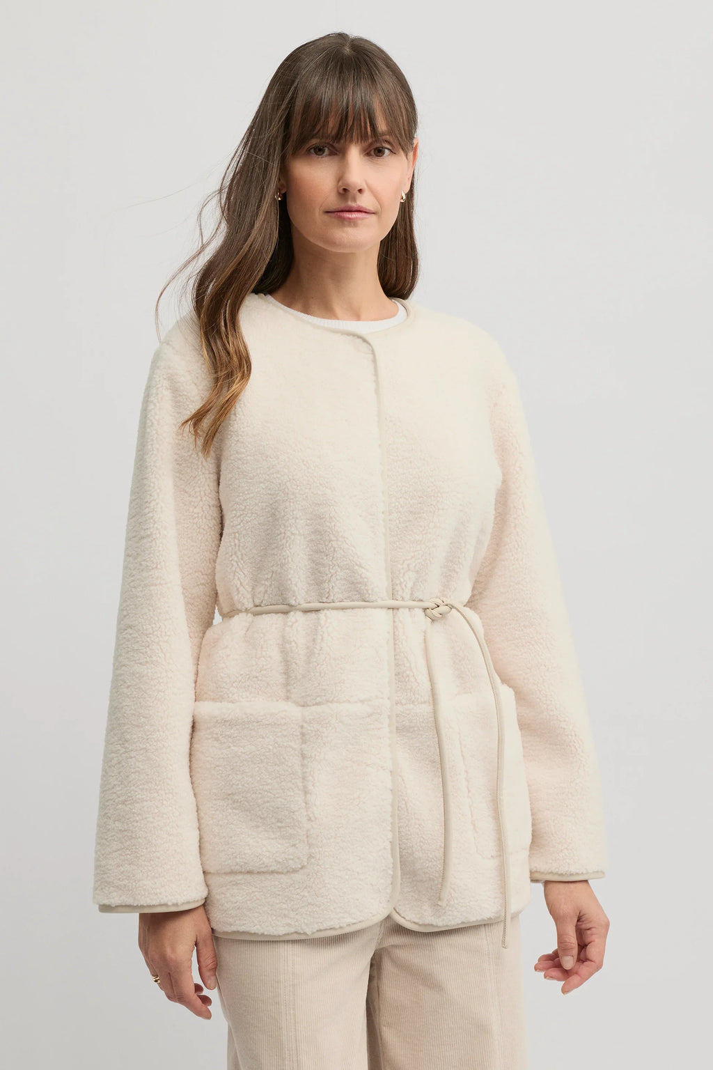 Yarra Trail Teddy Coat - Ecru