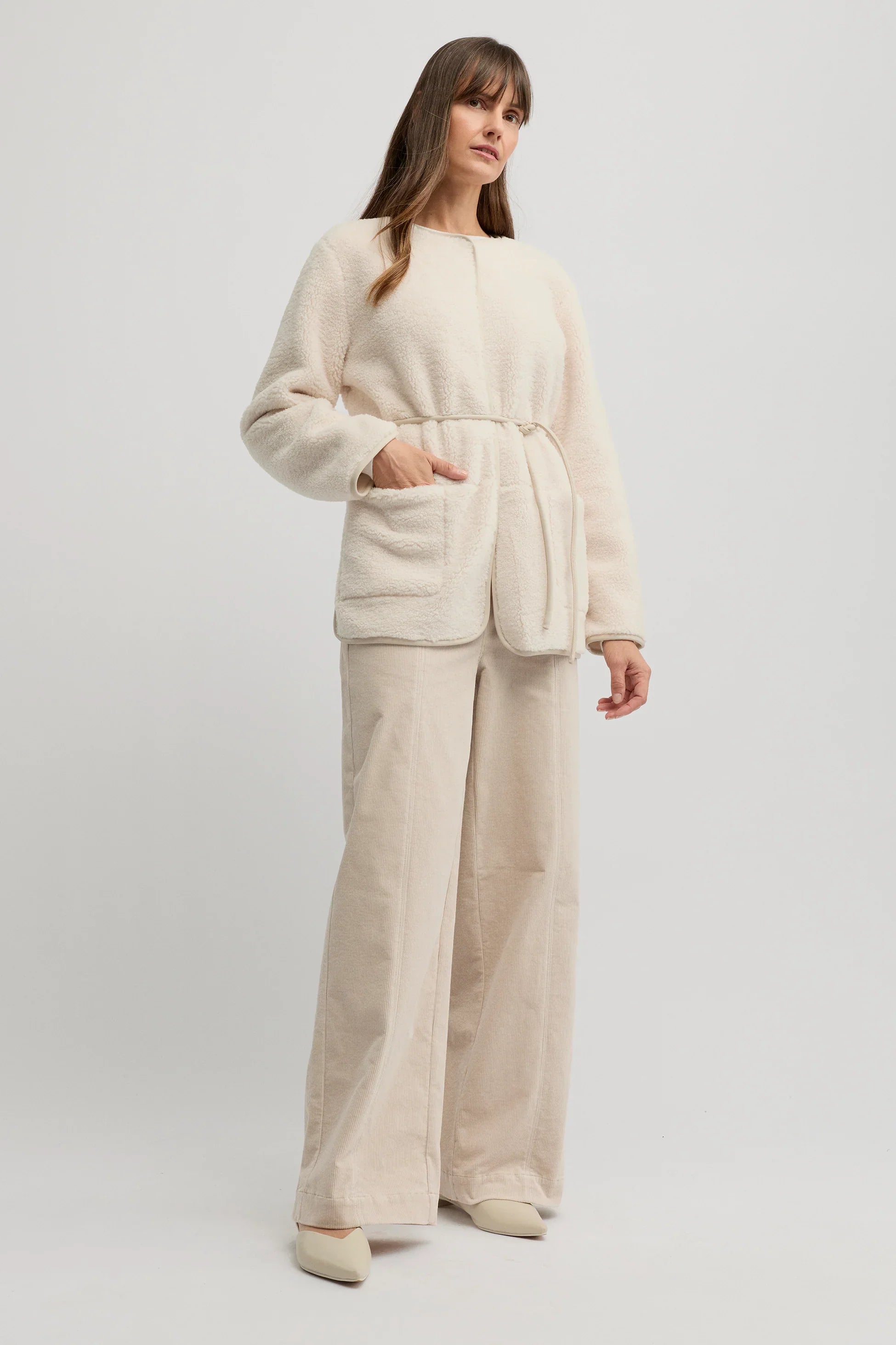 Yarra Trail Teddy Coat - Ecru