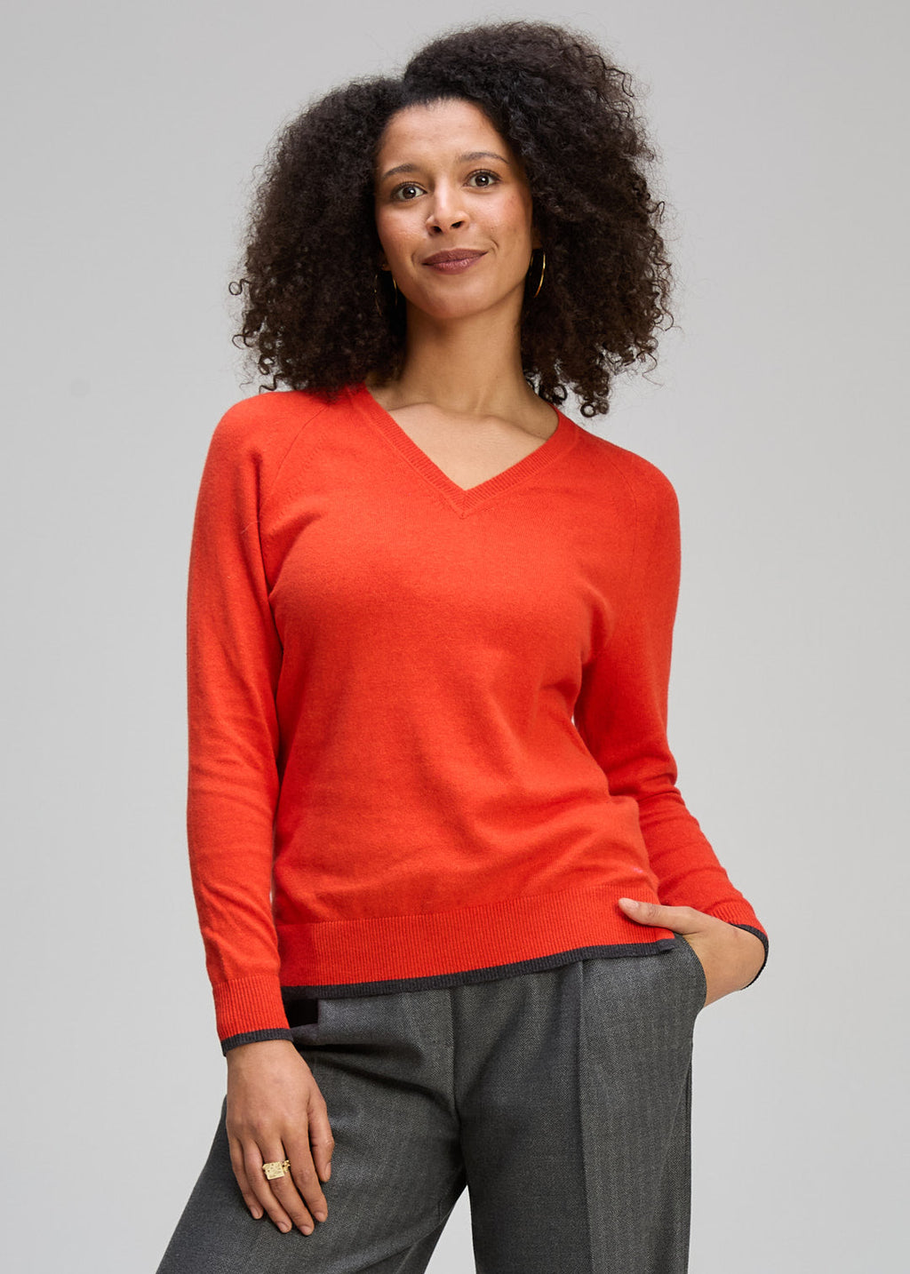 Stripe V Essential Knit