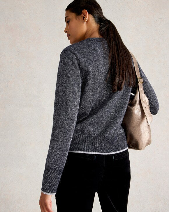 Katie Sparkle Jumper - Dk Navy