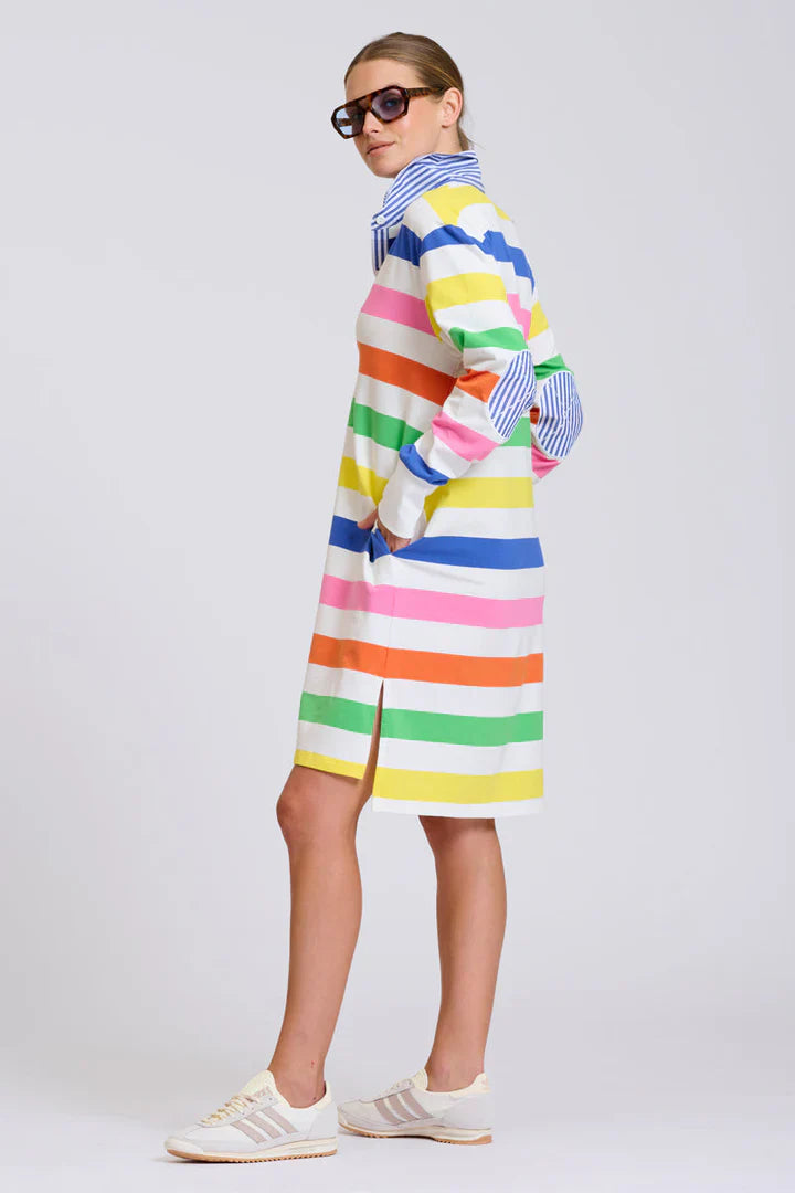 Rugby Summer Dress - Bright Stripe