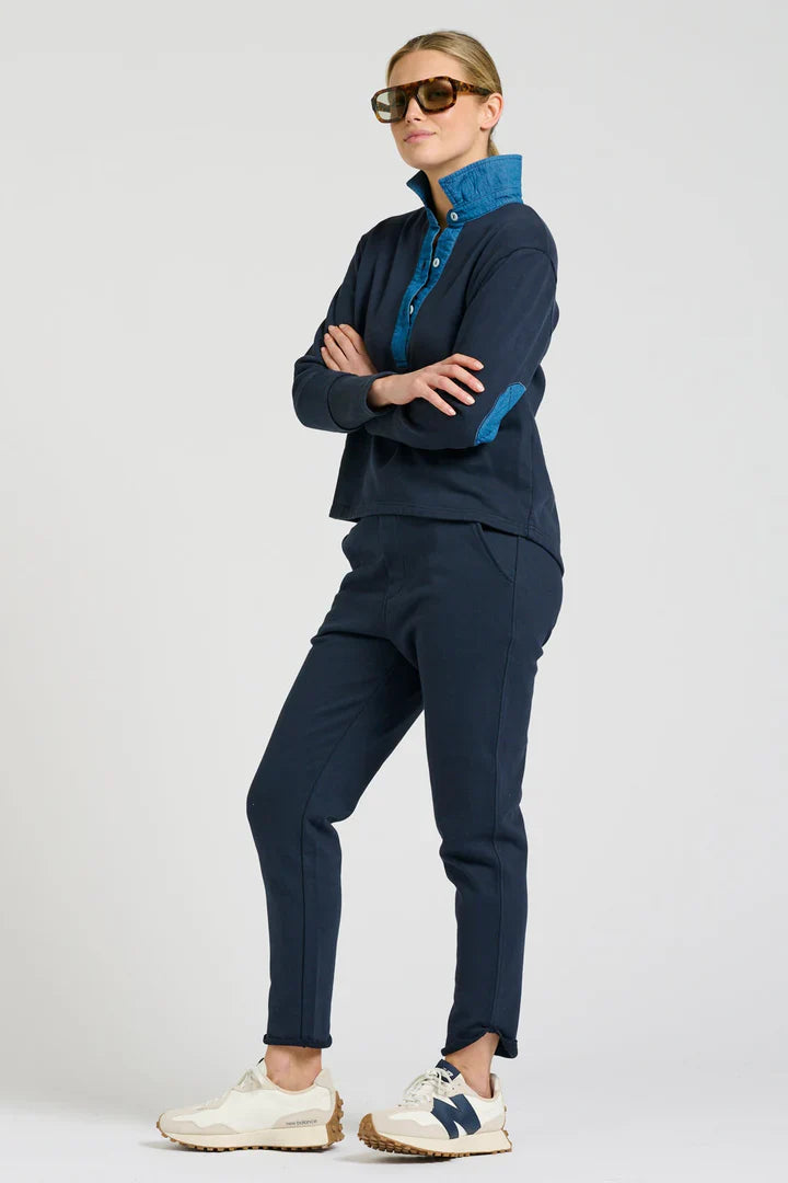 Rugby Sweatshirt - French Navy/Vintage Denim