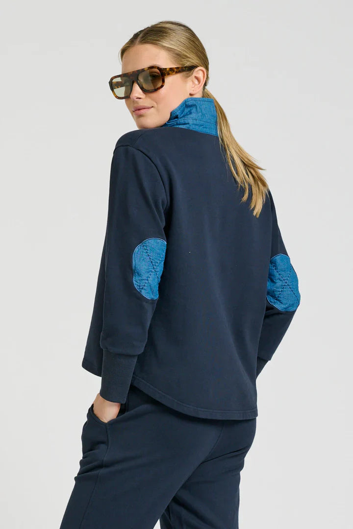 Rugby Sweatshirt - French Navy/Vintage Denim