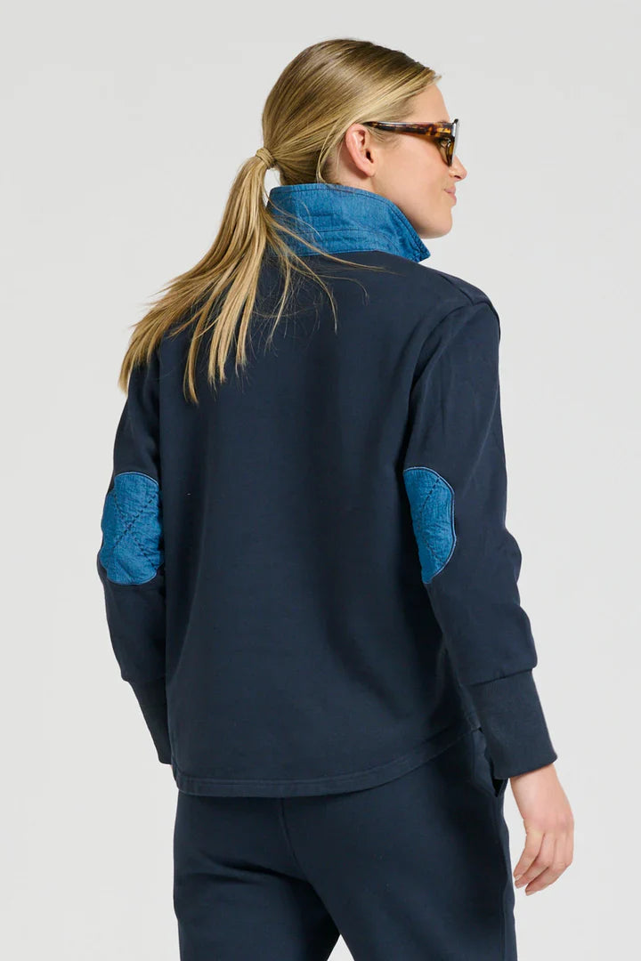 Rugby Sweatshirt - French Navy/Vintage Denim