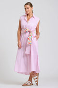 The Sloane Oversized Sleeveless Shirt Dress