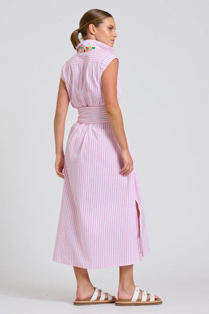 The Sloane Oversized Sleeveless Shirt Dress